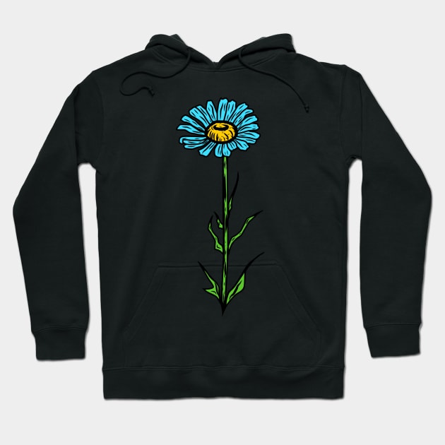 Blue Gerbera Daisy Hoodie by faiiryliite